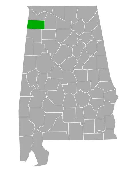 Mapa Franklina Alabama — Wektor stockowy