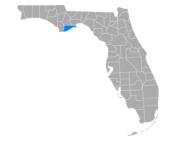 Mappa Franklin Florida — Vettoriale Stock