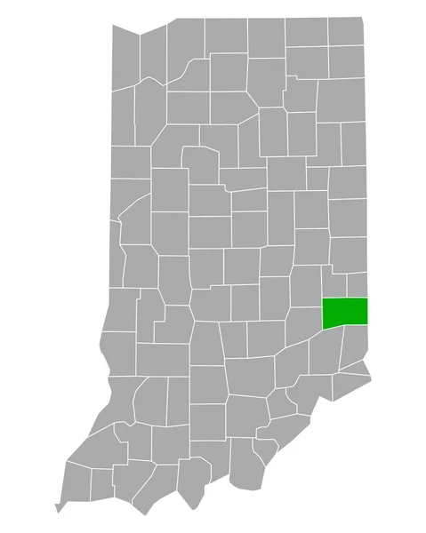 Mapa Franklin Indiana — Archivo Imágenes Vectoriales