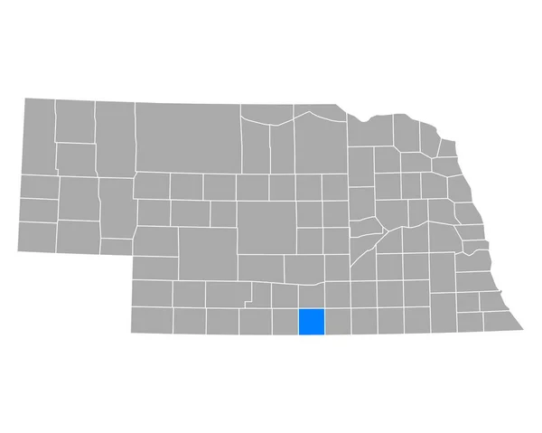 Mapa Franklin Nebraska — Vector de stock