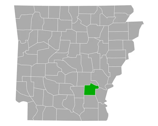 Mapa Lincoln Arkansas — Vector de stock