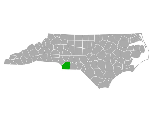 Mapa Uniformes Carolina Norte —  Vetores de Stock