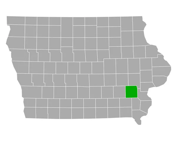 Mapa Cabinas Internet Iowa — Vetor de Stock