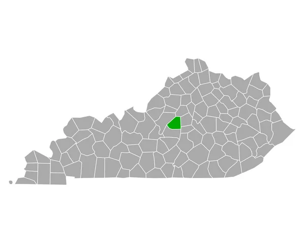 Mapa Washingtonu Kentucky — Stockový vektor