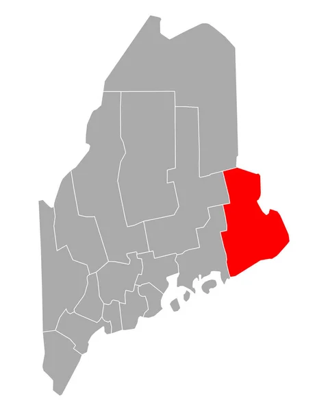 Mappa Washington Maine — Vettoriale Stock