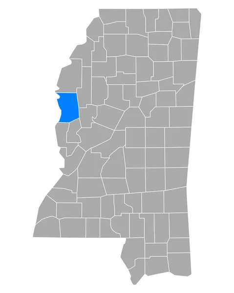 Kaart Van Washington Mississippi — Stockvector