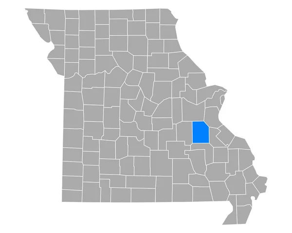 Mapa Washington Missouri —  Vetores de Stock