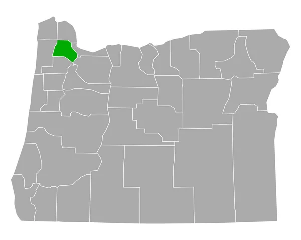 Karta Över Washington Oregon — Stock vektor