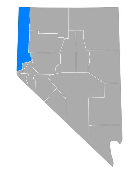 Karte Von Washoe Nevada — Stockvektor