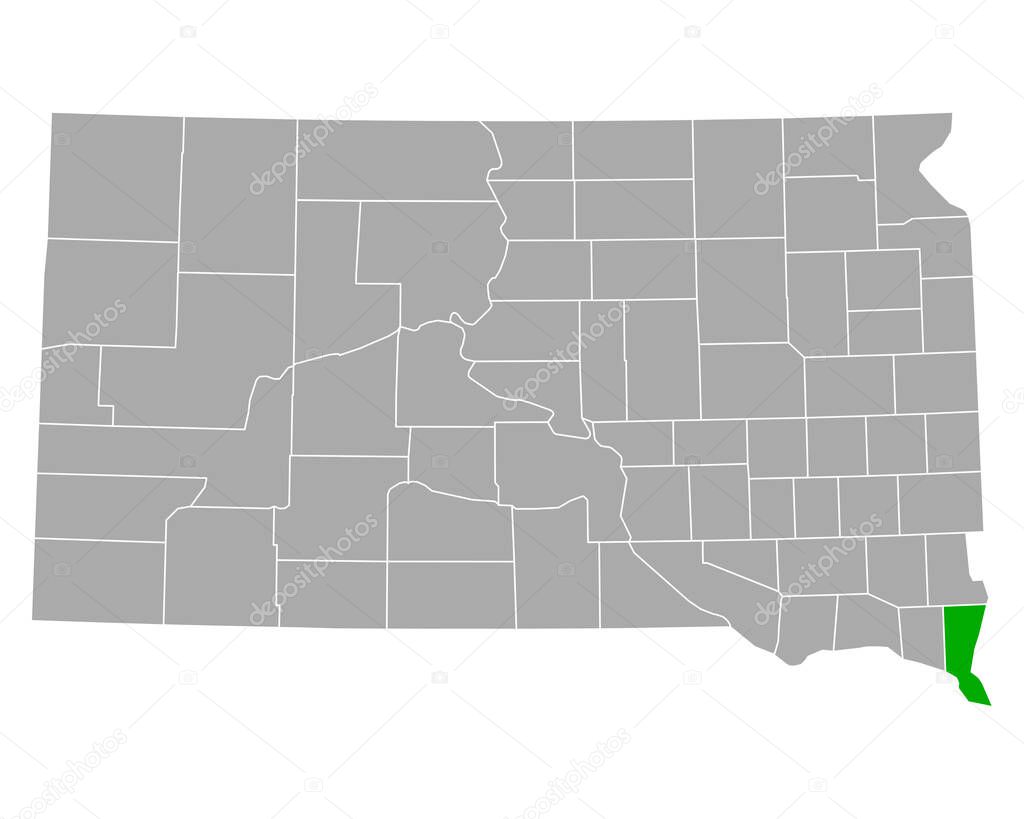 Map of Union in South Dakota