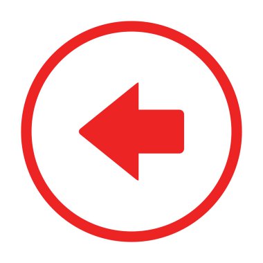 Vektör illüstrasyonu olarak sol ok ve daire