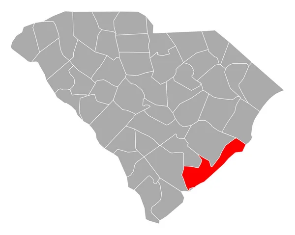 Karta Över Charleston South Carolina — Stock vektor