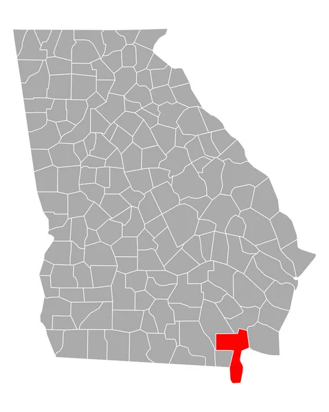 Karte Von Charlton Georgia — Stockvektor