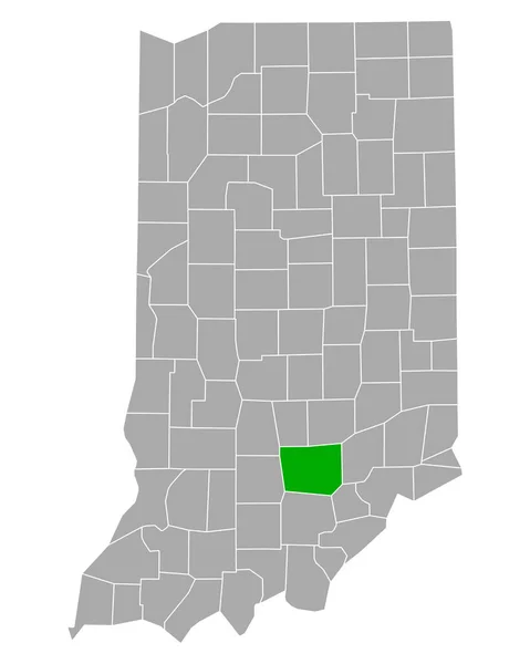 Mapa Jackson Indiana — Vector de stock