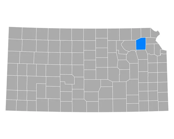 Mapa Jacksonu Kansasu — Stockový vektor