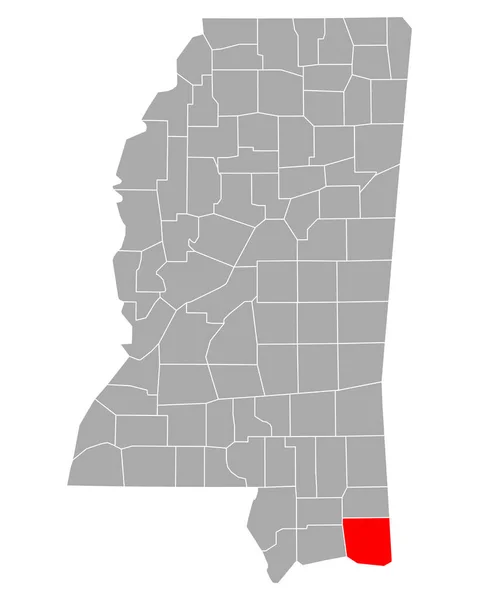 Mapa Jacksonu Mississippi — Stockový vektor