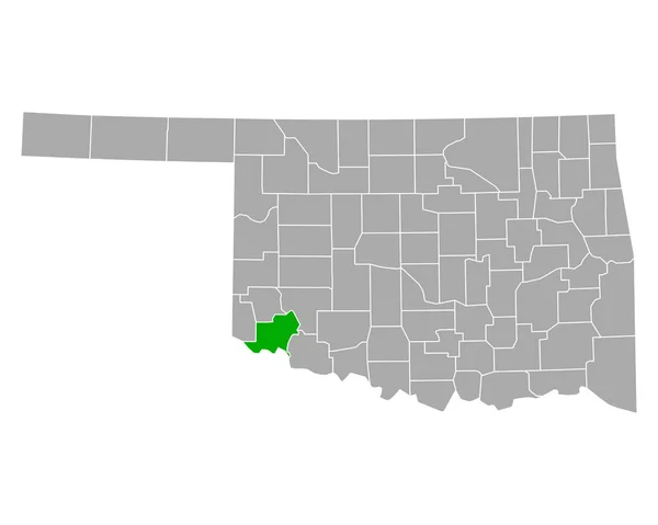 Mapa Jacksonu Oklahomě — Stockový vektor