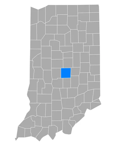 Karte Von Marion Indiana — Stockvektor