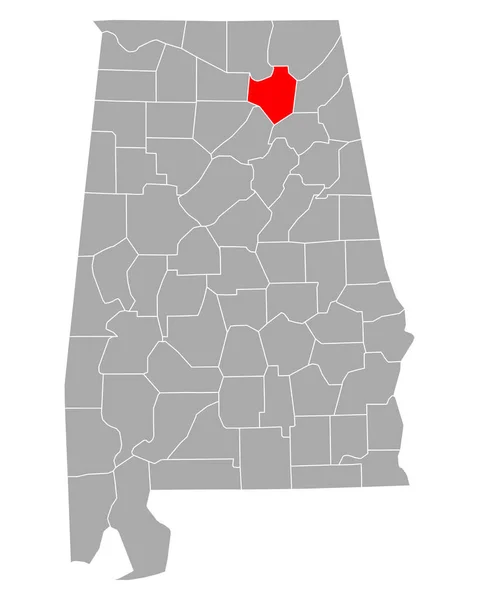 Karta Över Marshall Alabama — Stock vektor