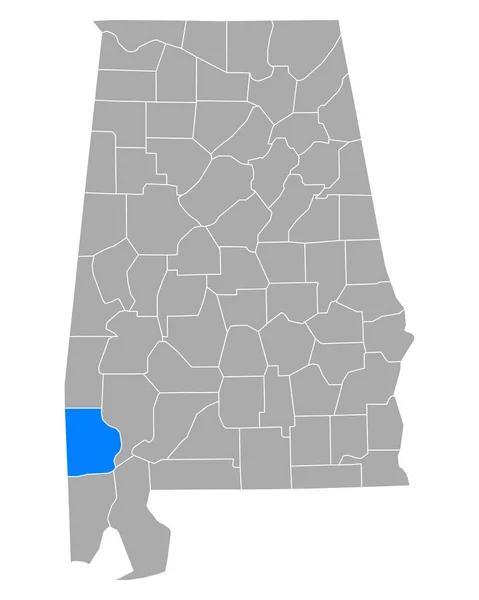 Карта Вашингтона Алабаме — стоковый вектор