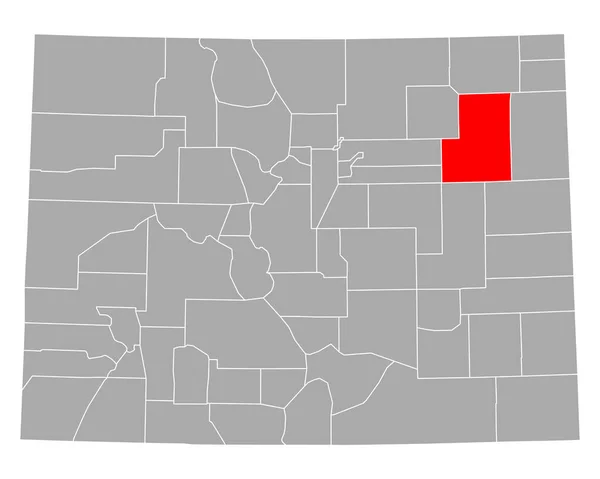 Térkép Washington Colorado — Stock Vector