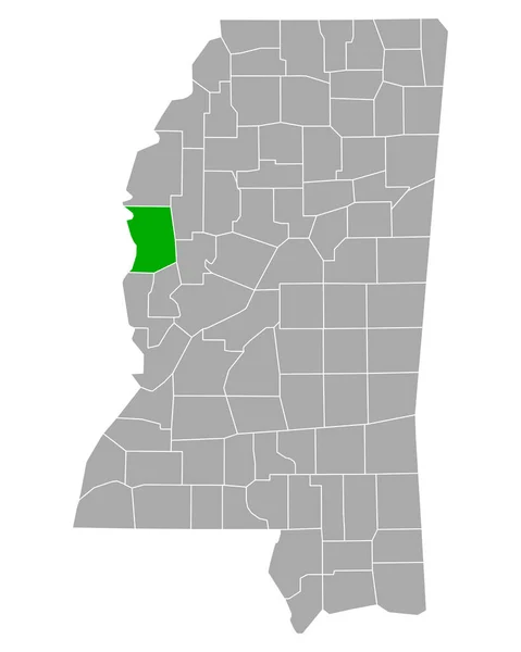 Kaart Van Washington Mississippi — Stockvector