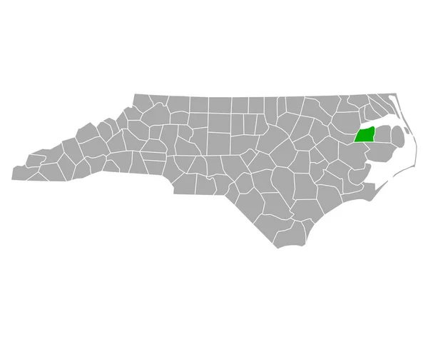 Mapa Washington Carolina Del Norte — Archivo Imágenes Vectoriales