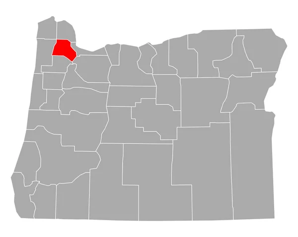 Mappa Washington Oregon — Vettoriale Stock