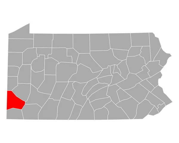 Mapa Washington Pennsylvania — Archivo Imágenes Vectoriales