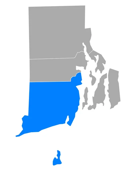 Carte Washington Rhode Island — Image vectorielle