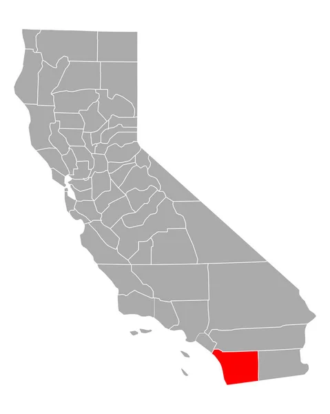 Kaart Van San Diego Californië — Stockvector