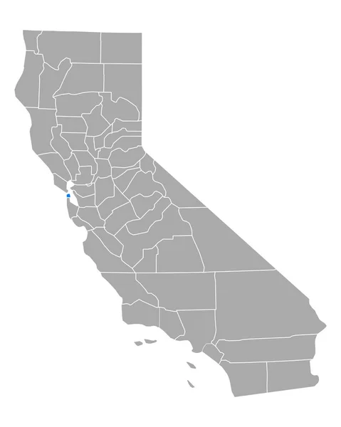 Karte Von San Franciso Kalifornien — Stockvektor