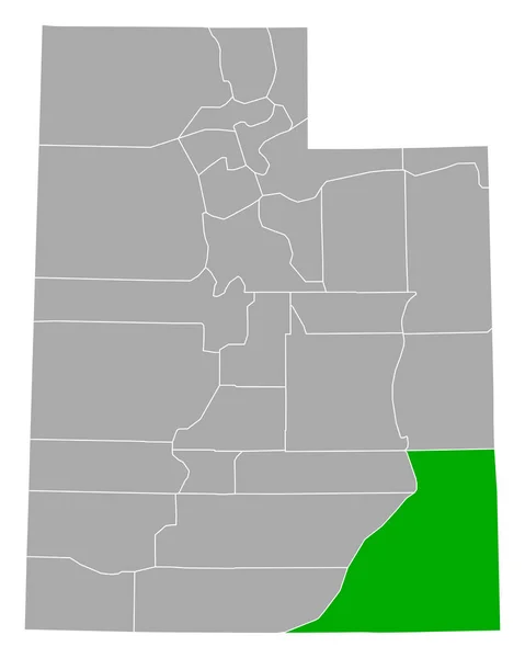 Mapa San Juan Utah — Vector de stock