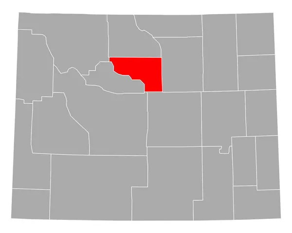 Mapa Washakie Wyoming — Vector de stock