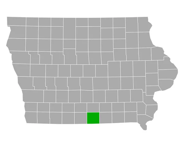 Kaart Van Wayne Iowa — Stockvector