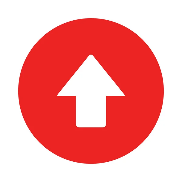 Flecha Arriba Círculo Como Ilustración Vectorial — Vector de stock