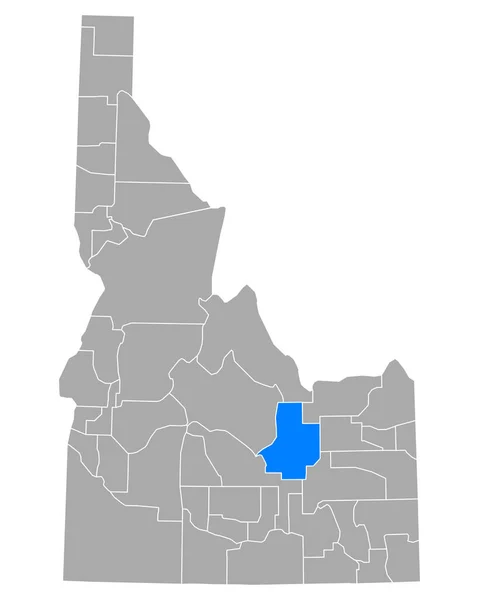 Mappa Butte Idaho — Vettoriale Stock