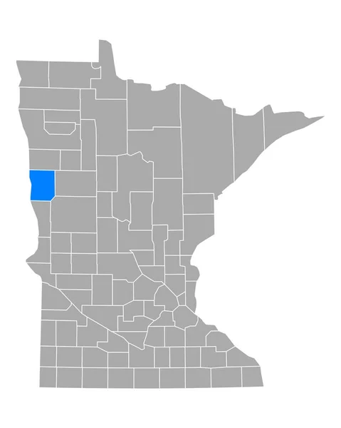 Mappa Clay Minnesota — Vettoriale Stock