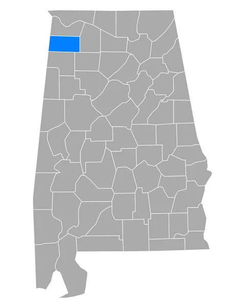 Mapa Franklina Alabama — Wektor stockowy