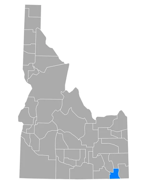 Mapa Franklina Idaho — Wektor stockowy