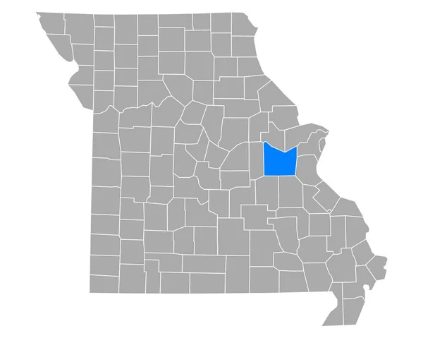 Franklin Térképe Missouriban — Stock Vector