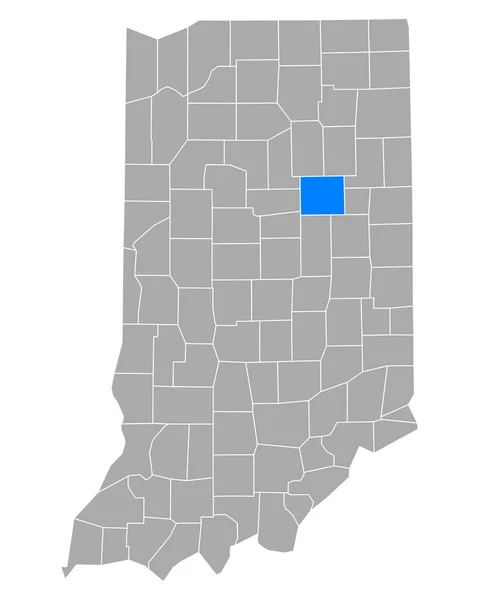 Mappa Grant Indiana — Vettoriale Stock