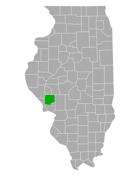 Mapa Graficos Illinois — Vetor de Stock