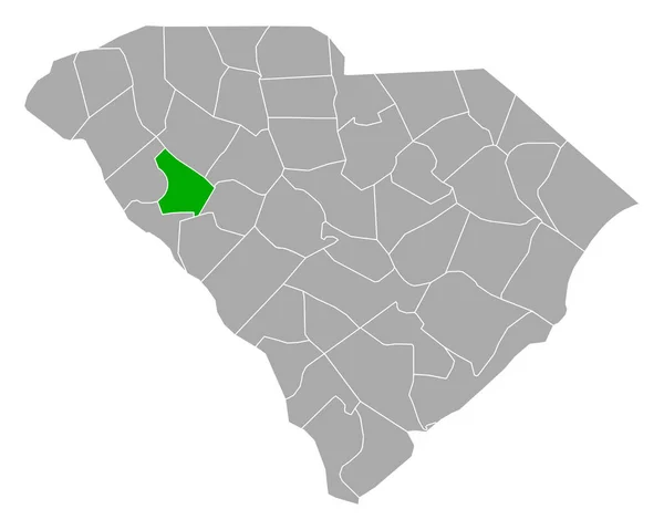 Mapa Greenwood Carolina Del Sur — Archivo Imágenes Vectoriales