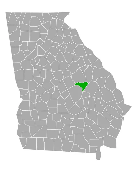 佐治亚州约翰逊地图 — 图库矢量图片
