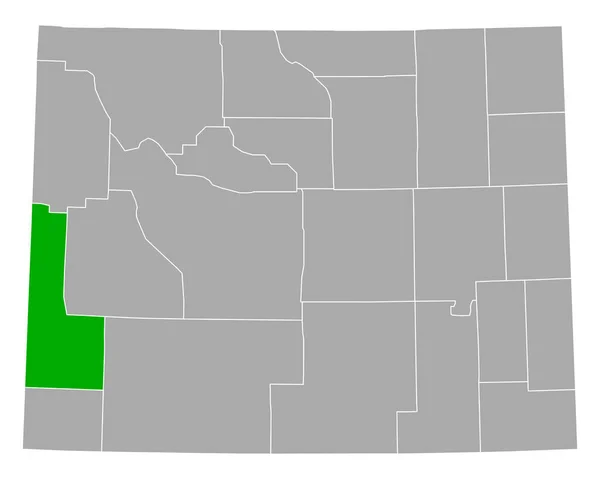 Mapa Lincoln Wyoming — Archivo Imágenes Vectoriales
