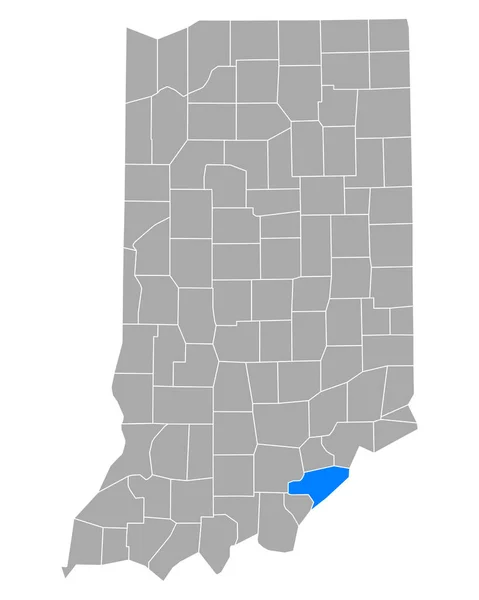 Mappa Clark Indiana — Vettoriale Stock