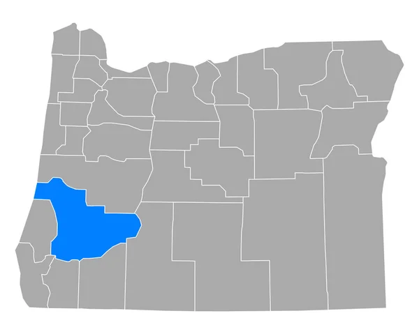 Mapa Douglas Oregon — Archivo Imágenes Vectoriales