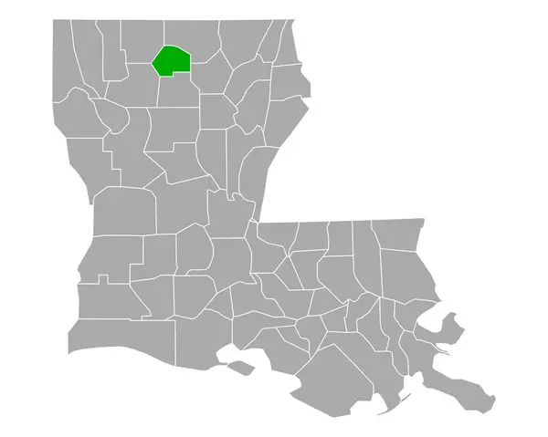 Carte Lincoln Louisiane — Image vectorielle