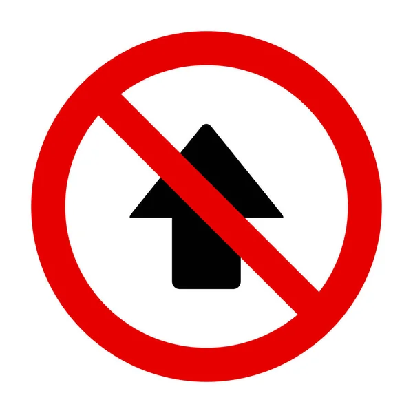 Flecha Arriba Signo Prohibición Como Ilustración Vectorial — Archivo Imágenes Vectoriales